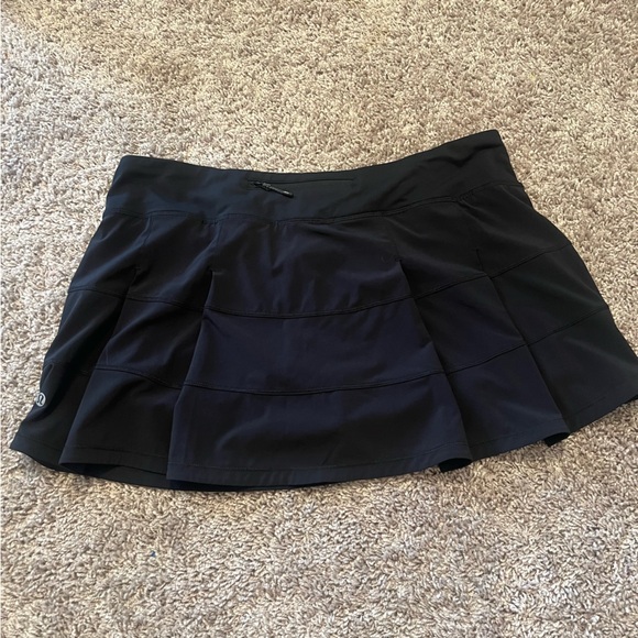 {Lululemon} Black Mid-Rise Pace Rival Skort - Picture 7 of 12